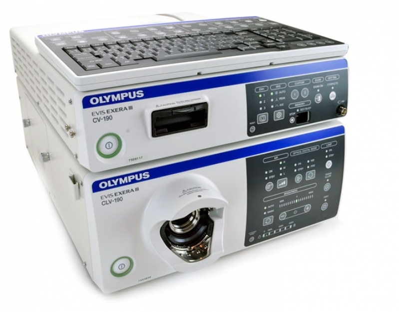 Conjunto Processadora Olympus Cv 180 Nova Prata - Conjunto Processadora Digestiva Olympus